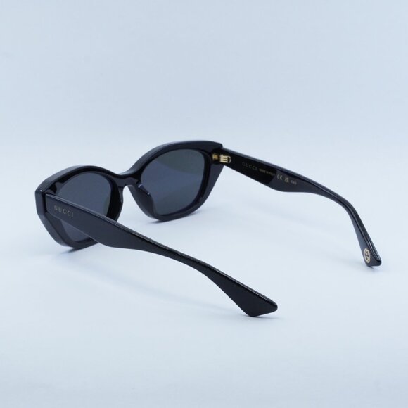 Gucci GG1638S 001 Sunglasses Black Cat Eye Frame, Smoke Lenses main image 8
